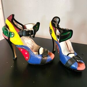 GiGi New York Vibrant Colorblock Heels